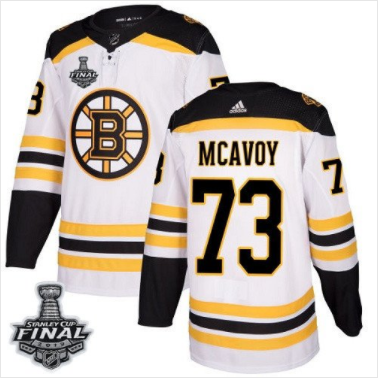 Bruins #73 Charlie McAvoy Weiß 2019 Stanley Cup Final Stitched